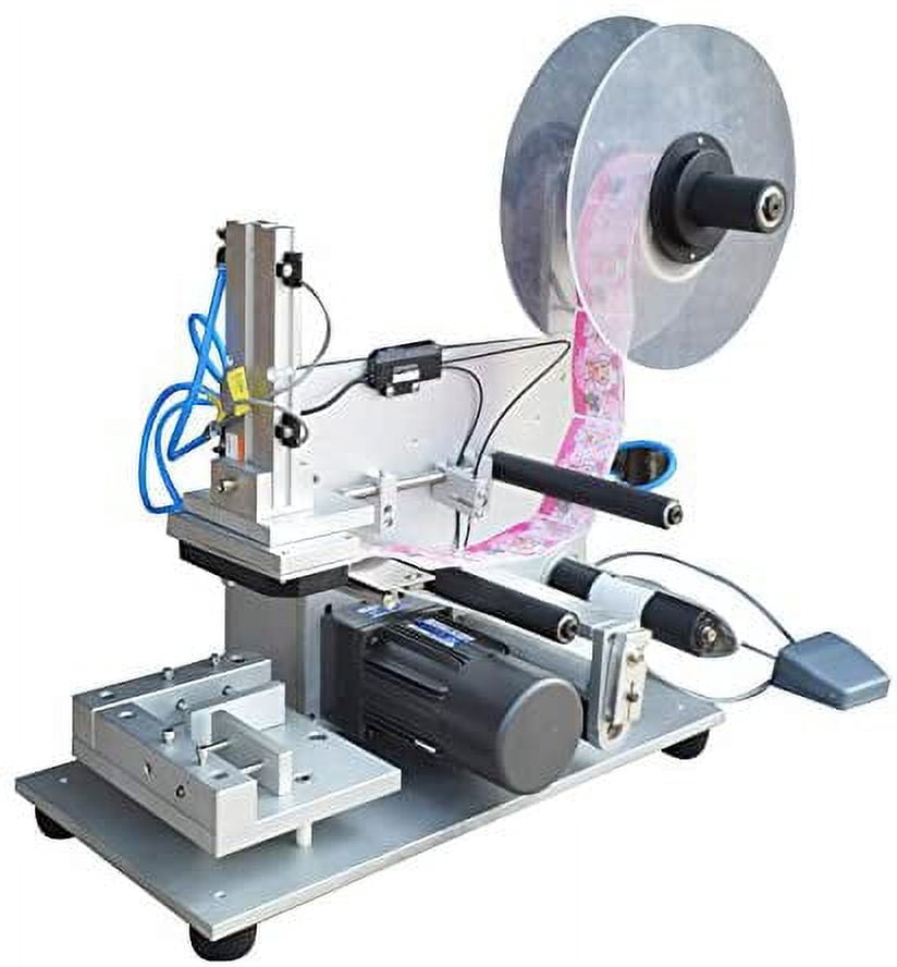 INTBUYING Semi-Automatic Flat Plane Labeling Machine Suitable For Kinds of Flat Surface Labeler Label Applicator Machine 110V