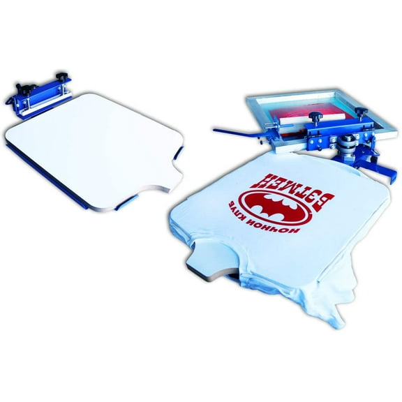 INTBUYING Silk Screen Printing Press Manual T-Shirt Printing Machine Screen Printer Rotating Screen Printing Hinge Clamp
