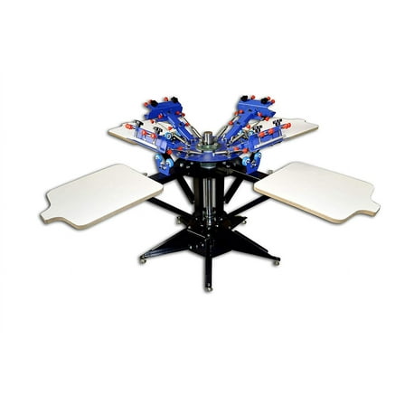 INTBUYING Silk Screen Printing Press for T-shirt Printing 4 Color Manual Screen Printing