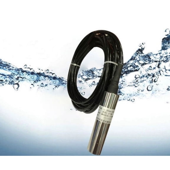 INTBUYING Smart Water Level Sensor with 32.8ft(10m) Cable Submersible Liquid Level Transmitter 0-10mH2O Pressure Transducer 24-32VDC