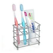 INTBUYING Stainless Steel Bathroom Toothbrush Toothpaste Holder Razor Stand Bathroom Organizer