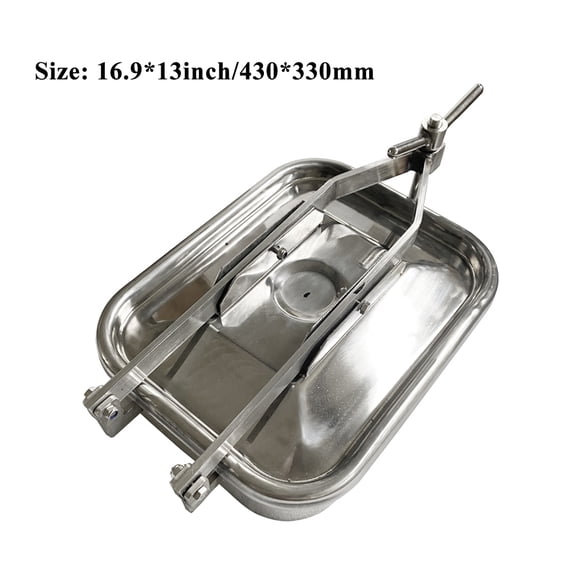 INTBUYING Stainless Steel Pressure Rectangular Manhole Tank Manway 17x13