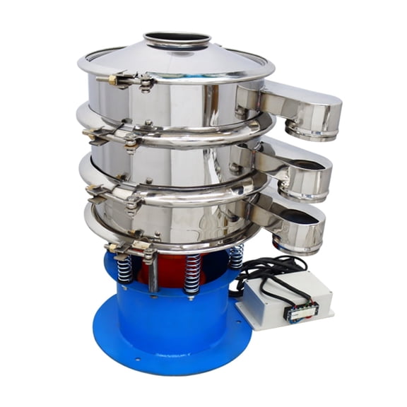 INTBUYING Stainless Steel Vibrating Screen 15.7" Electric Vibrating Sieve Shaker Liquid Powder 2-layers Shaker 100 Mesh Screen