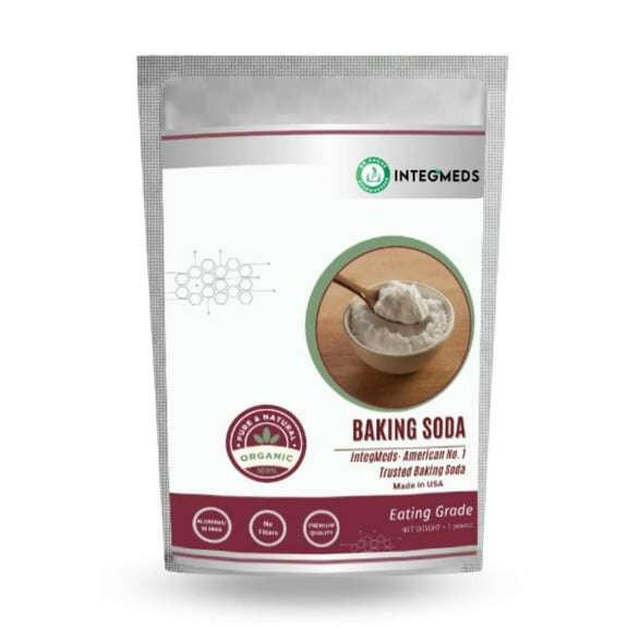 INTEGMEDS - Baking Soda USP Eating Grade - 16oz Non-BPA Package