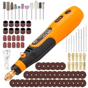 INTELIVE 131pcs 15000RPM Electric Grinder Set, Rotary Tools Kit, Cordless DIY Grip Kit with 3 Speed for Cutting Curving Crafting Work Polishing