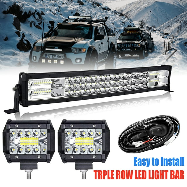 "INTELIVE 22"" 288W LED Light Bar for Auto Vehicles, OffRoad Trucks