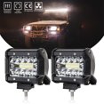 thumbnail image 1 of INTELIVE 2PCS 60W 4inch 24000LM Flood Spot Combo LED Work Light Pods Triple Row Work Driving Lamp for Trucks, 1 of 7