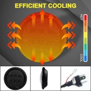 INTELIVE 2pcs 7" 140W Round LED Headlights Hi-Lo Beam Spotlights Fits for off-Road 4x4 Jeep Truck