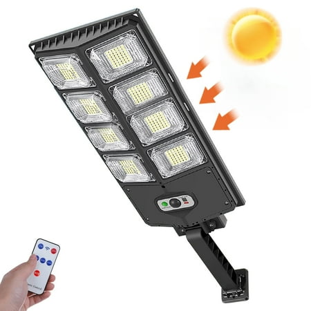 INTELIVE 336 LED Solar Street Light 10000LM Motion Sensor Outdoor Solar LED Security Light Solar Outdoor Lights for Street Wall