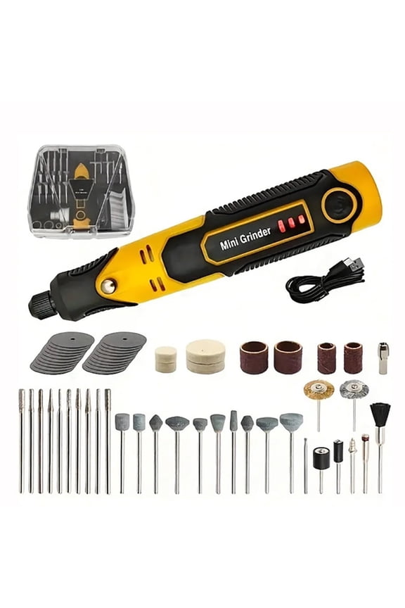 57pcs Cordless Rotary Tool, Polishing Grinder Tool Kit, 3-Speed Electric Grinder Set, Multi-Purpose Rotary Tool for Sanding Polishing Drilling Etching Engraving Cutting Jewelry DIY