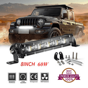 INTELIVE 8inch 12000LM LED Light Bar Spot Flood Bright Work Fog Waterproof Light off-road Truck ATV SUV