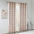 thumbnail image 1 of Intelligent Design Total Blackout Curtain Set of 2, Adult Indoor Geometric Curtains, 50” x 84”, Blush/Gold, 1 of 10