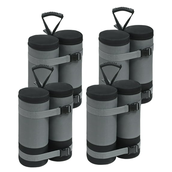 INTER HUT 4 PCS 180 lbs Extra Large Weight Bags for Pop up Canopy, 600D Heavy Duty Leg Weights Sand Bags, Gray
