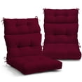 thumbnail image 1 of INTER HUT 46 x 22 in Patio High Back Cushions (Set of 2), Adirondack Rocking Chair Cushions Rocking Chair Cushion with Ties, Light Blue, 1 of 9