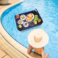 thumbnail image 1 of INTER HUT Floating Tray for Pool, Wicker Floating Serving Tray, Drink Tray, Snack Tray for Swimming Pool Floats, Blue, 1 of 9