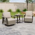 thumbnail image 1 of INTER HUT Serenity Retreat 3 PCS PE Wicker Outdoor Furniture Set, 2 Patio Swivel Rocker Chairs & Side Table, Beige, 1 of 10