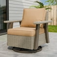 thumbnail image 1 of INTER HUT Serenity Retreat 360° Swivel Rocker Patio Chair, Outdoor Rattan Swivel Chair with Cushions, Beige/Tan, 1 of 9