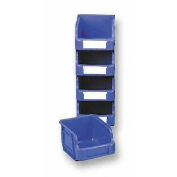 INTERBIN - High Capacity Plastic Storage Bin, Blue Large - 130mm x 150mm x 253mm