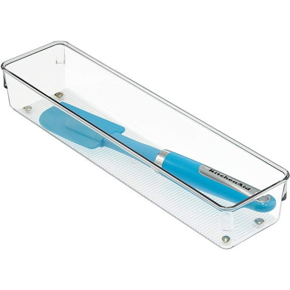 InterDesign Linus Drawer Organizer - Clear Plastic - 1 Piece, 3.2 x 12.8 In