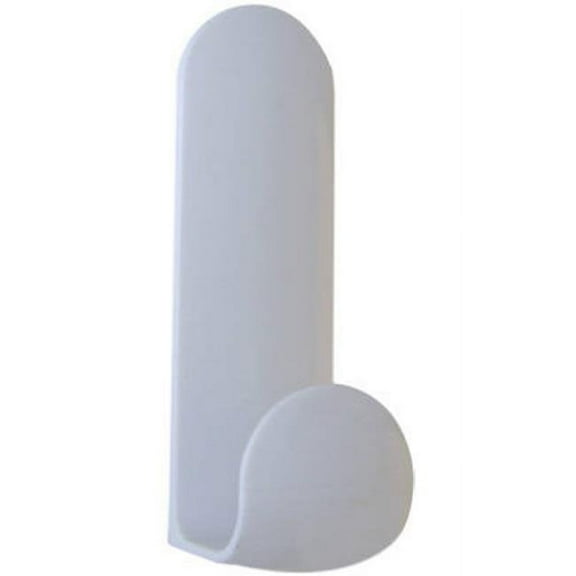 INTERDESIGN Tall Hooks, Self-Adhesive, Plastic, White, 2-Pk. 17301