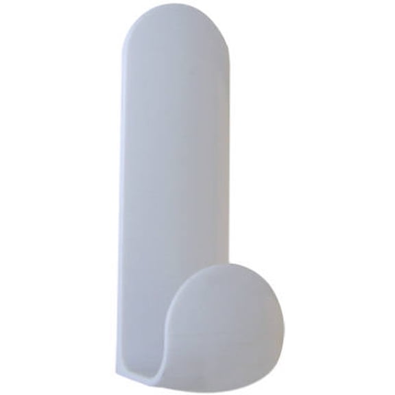 INTERDESIGN Tall Hooks, Self-Adhesive, Plastic, White, 2-Pk. 17301