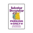 thumbnail image 1 of INTERIOR DECORATOR Parking Aluminum Sign asid deAluminum Signer furniture | Indoor/Outdoor | 18" Tall, 1 of 4