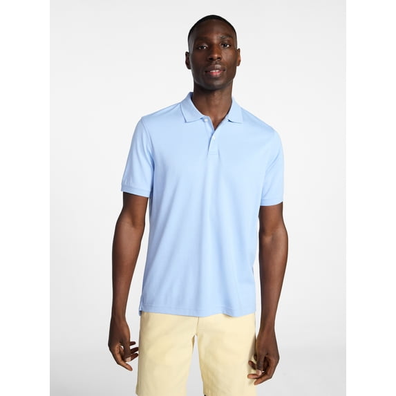 George Men's and Men's Big & Tall Short Sleeve Interlock Polo Shirt, Sizes S-5XL, LT-3XLT