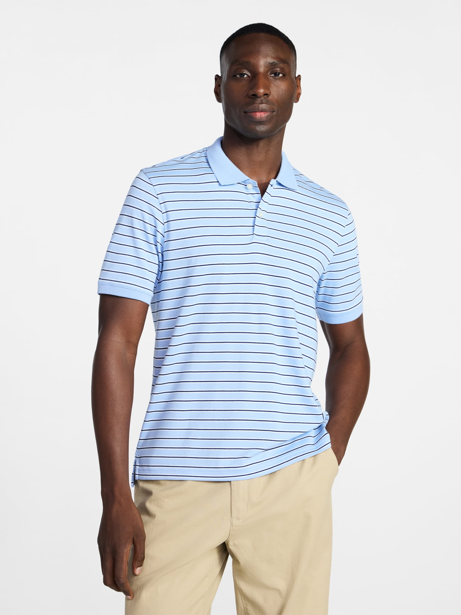 George Men's and Men's Big & Tall Short Sleeve Interlock Polo Shirt, Sizes S-5XL, LT-3XLT