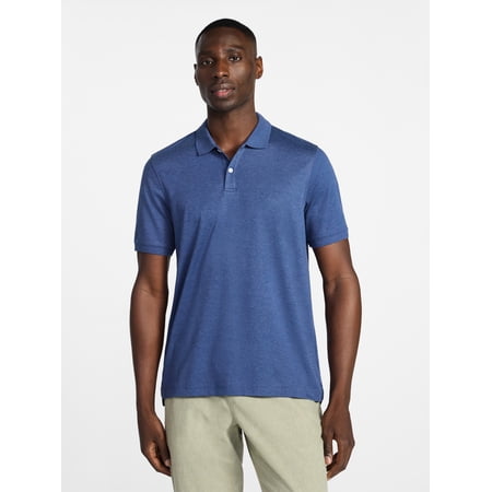 George Men's and Men's Big & Tall Short Sleeve Interlock Polo Shirt, Sizes S-5XL, LT-3XLT