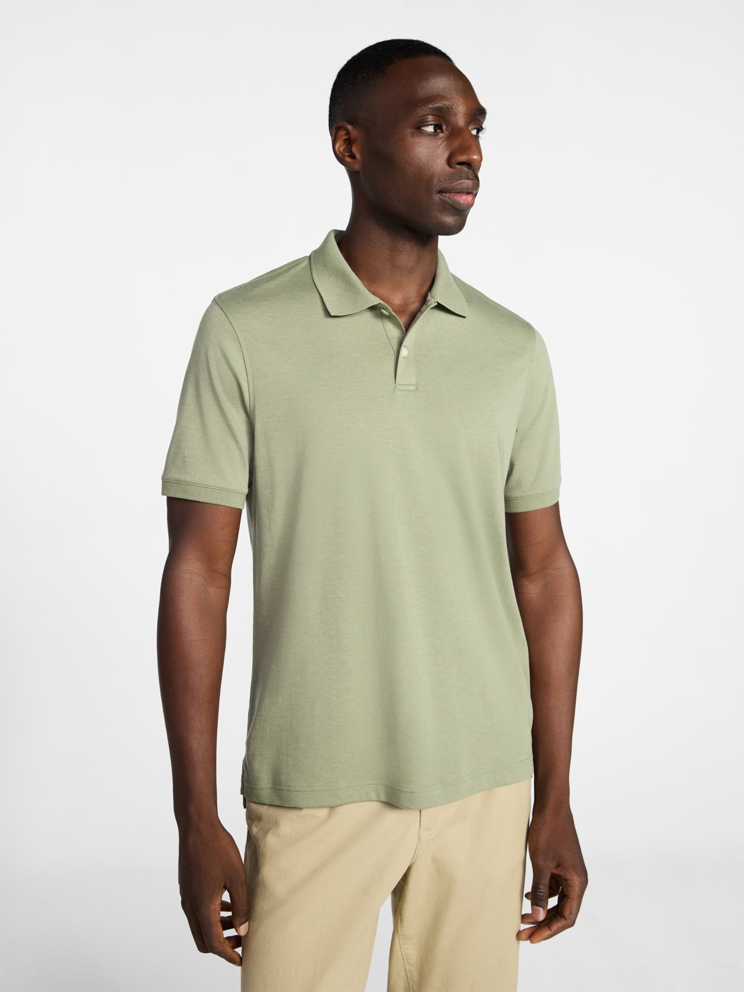 George Men's and Men's Big & Tall Short Sleeve Interlock Polo Shirt, Sizes S-5XL, LT-3XLT