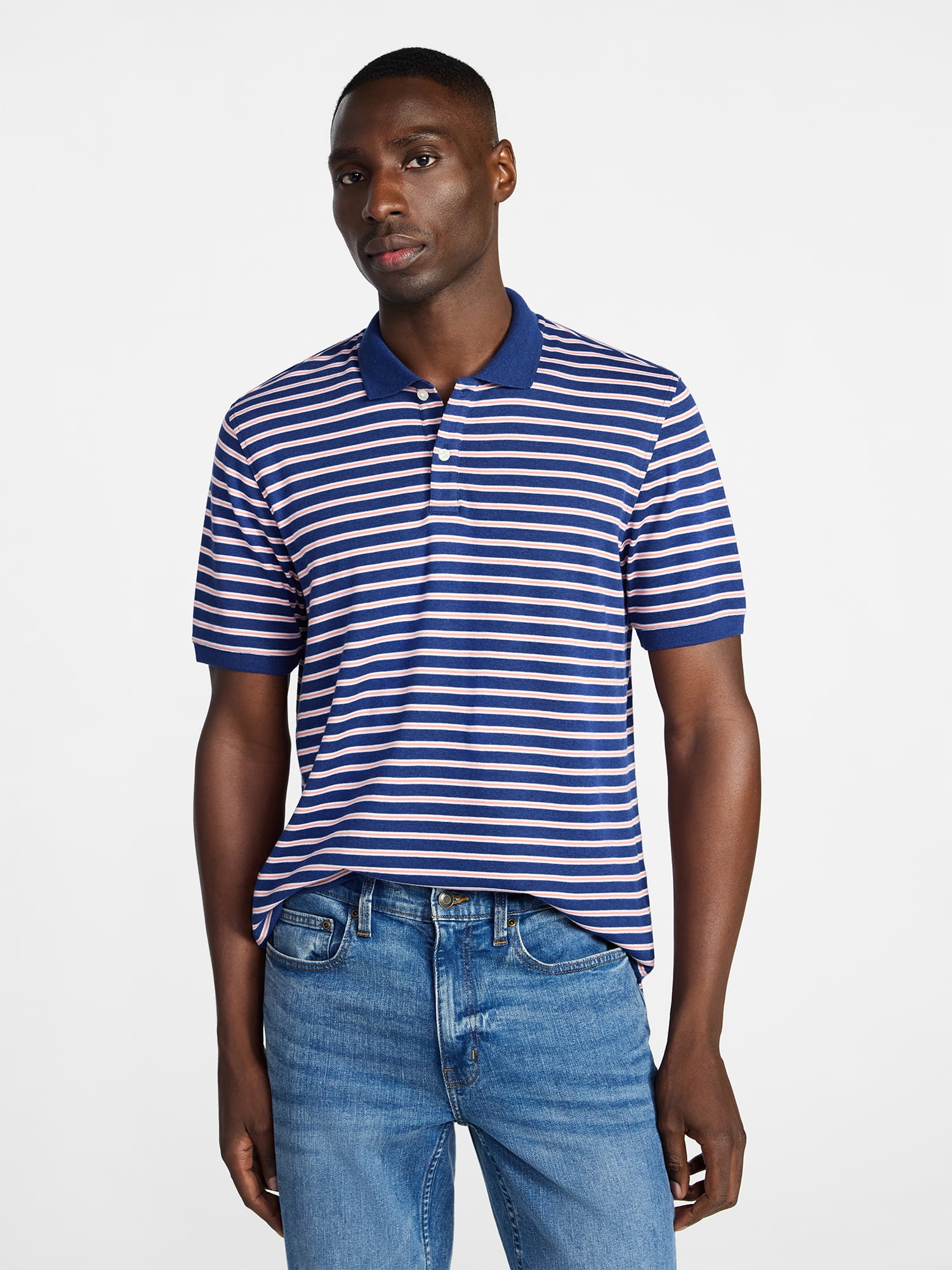 George Men's and Men's Big & Tall Short Sleeve Interlock Polo Shirt, Sizes S-5XL, LT-3XLT