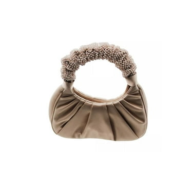 Pre-Owned INTERNATIONAL CONCEPTS Pleated Top Handle bag, purse, wallet, card slot, - Champagne