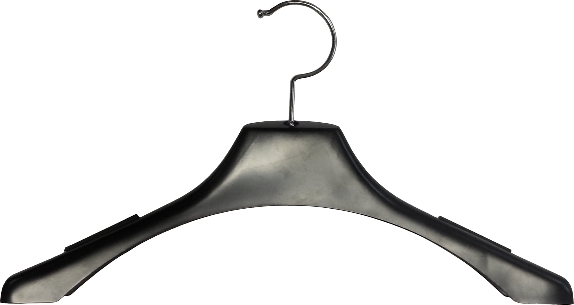 One Inche Hanger INTERNATIONAL HANGER 1 inch Thick Black Plastic Display Hanger with ...