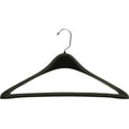 thumbnail image 1 of INTERNATIONAL HANGER 19 inch Heavy-Duty 1/2 inch Wide Contour Black Plastic Suit Hanger, 50 Pack, 1 of 4