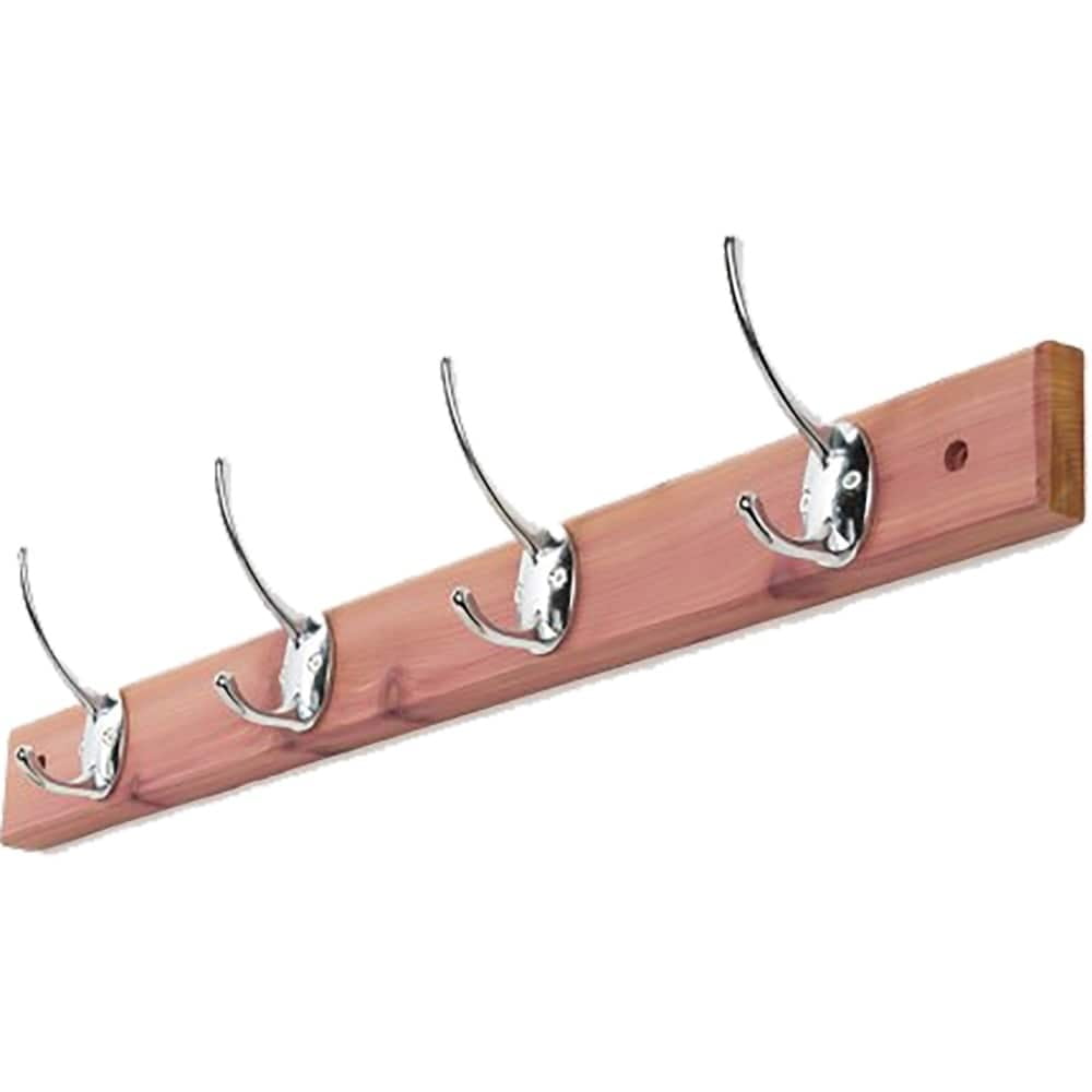 INTERNATIONAL HANGER 4-Hook Cedar Coat Rack for Absorbing Moisture, 1 Pack