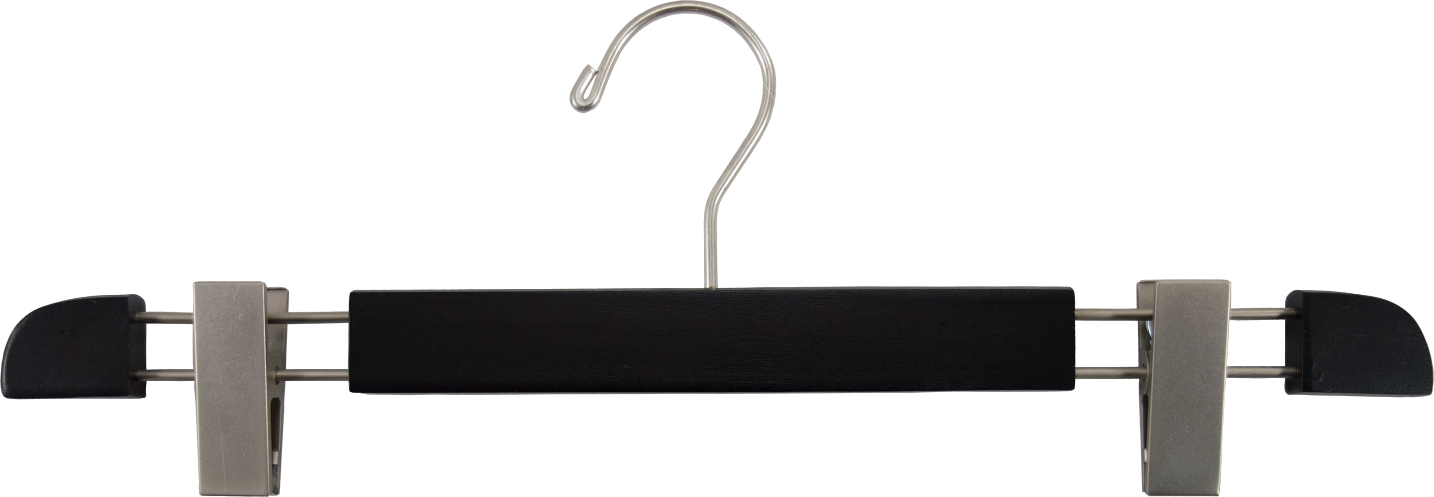 INTERNATIONAL HANGER Espresso Low Profile Wood Bottom Hanger, 25 Pack
