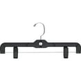 thumbnail image 1 of INTERNATIONAL HANGER Heavy Duty Black Plastic Bottom Hanger for Pants, 25 Pack, 1 of 4