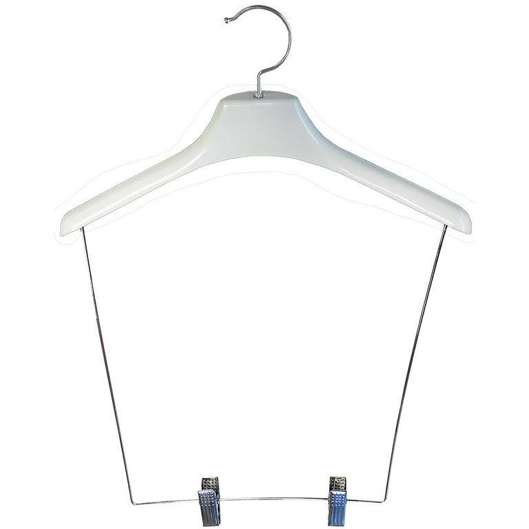 DEDU Plastic Clothes Hangers Space Saving Extra Wide Shoulder, Coat Hangers  for Closet Heavy Duty 360° Rotate, Standard Plastic Hangers White 36 Pack