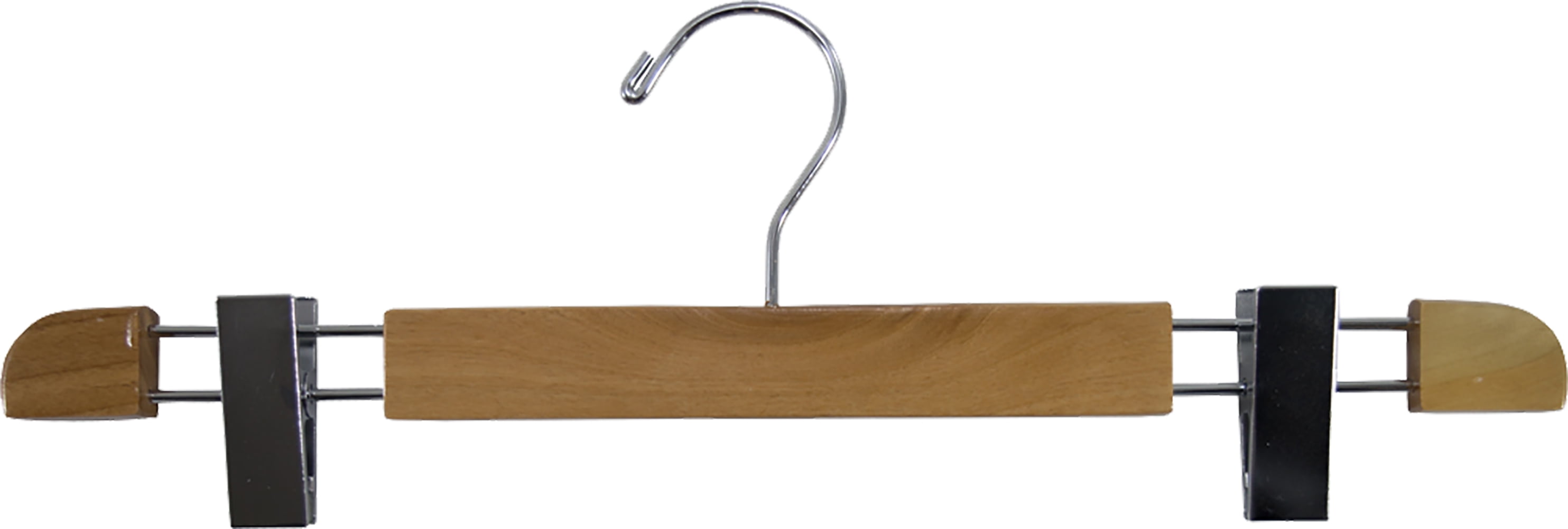 INTERNATIONAL HANGER Natural Low Profile Wood Bottom Hanger, 100 Pack