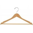thumbnail image 1 of INTERNATIONAL HANGER Natural Wood Suit Hanger for Tops and Bottoms, 50 Pack, 1 of 5