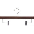 thumbnail image 1 of INTERNATIONAL HANGER Rubber Coated Walnut Wood Pant Hanger, 25 Pack, 1 of 4