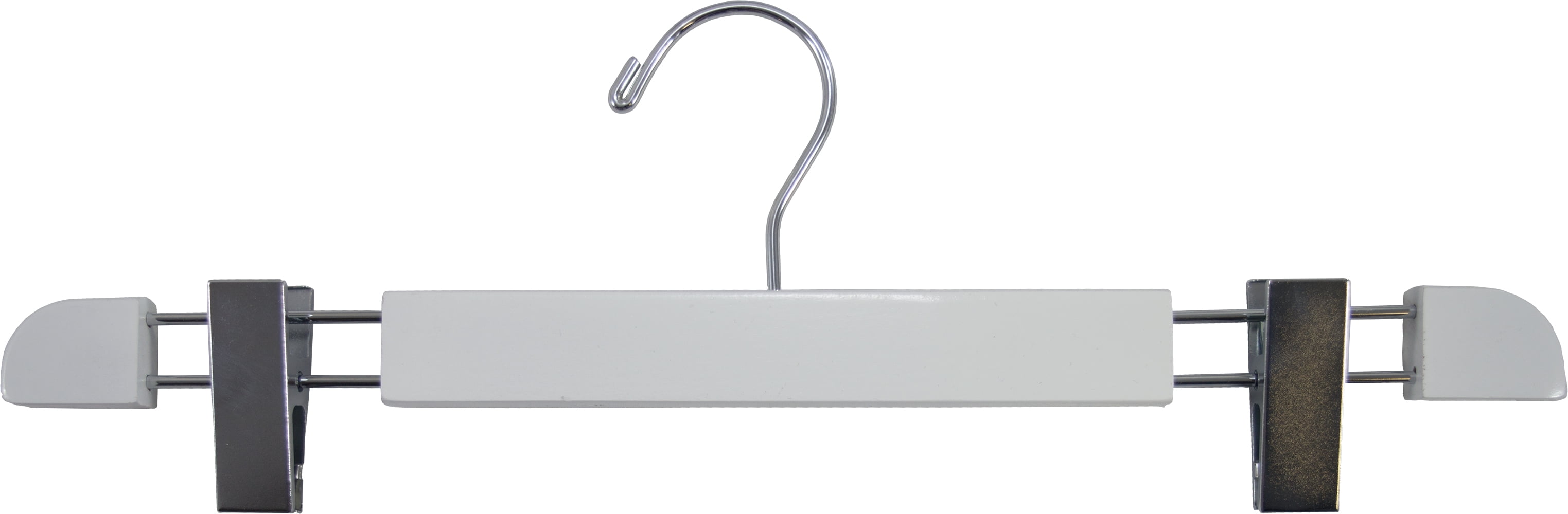 INTERNATIONAL HANGER White Low Profile Wood Bottom Hanger, 100 Pack