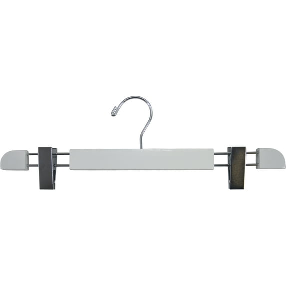 INTERNATIONAL HANGER White Low Profile Wood Bottom Hanger, 25 Pack