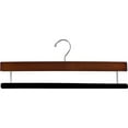 thumbnail image 1 of INTERNATIONAL HANGER White Wood Bottom Hanger with Flocked Non-Slip Bar, 25 Pack, 1 of 4