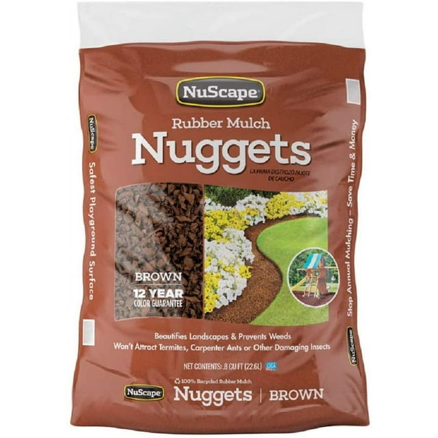 International Mulch Company NuScape Bulk Rubber Nuggets, 0.8 Cu. Ft