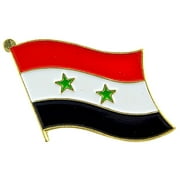 International, Syria Flag - Officially Licensed Original Artwork, Enamel Lapel Pin - 1"
