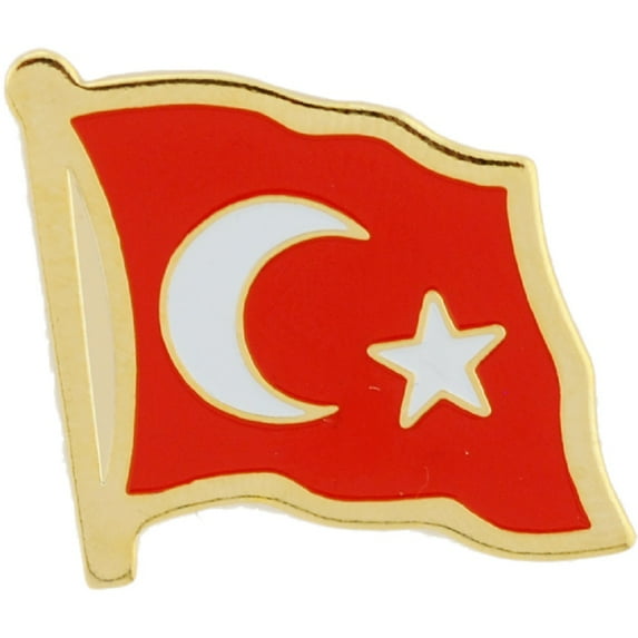 INTERNATIONAL, TURKEY Flag - Original Artwork, Expertly Designed PIN - 1"