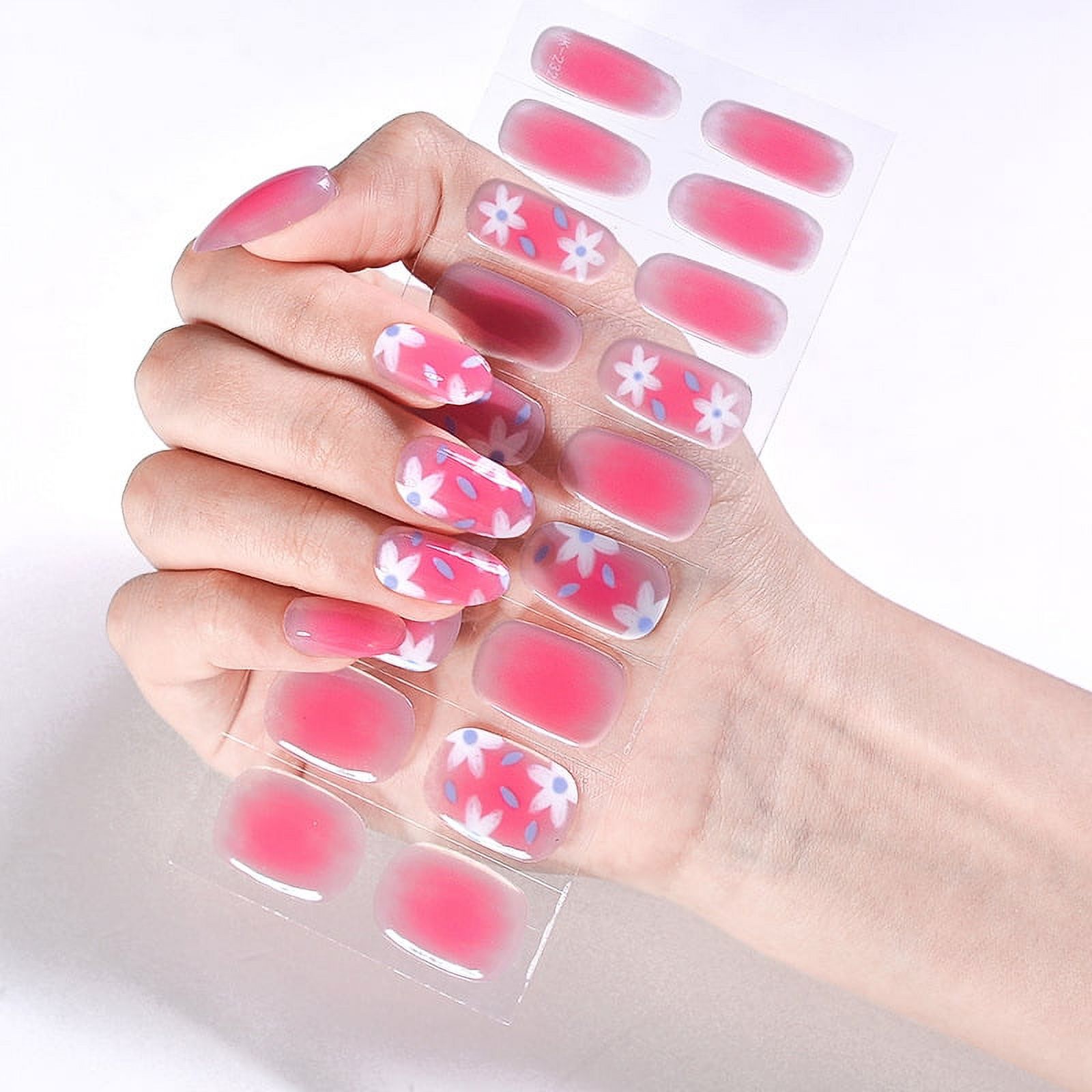 INTEROOKIE Gel-Nagelaufkleber – 3D-Design, Wasserfest & Abziehbar