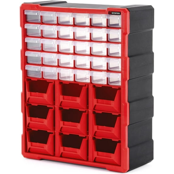 INTERTOOL Storage Organizer, 39 Removeable Compartment Drawers & Bins ...