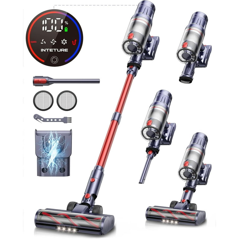 INTETURE Cordless Floor Vacuum Cleaner with 550W 45Kpa Suction Up 